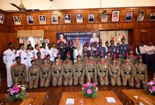 एनसीसी कैडेट्स और वीर बिरसा मुंडा साइक्लोथोन के प्रतिभागी सम्मानित