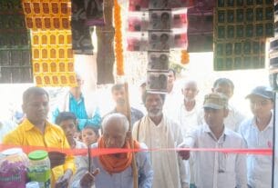 संध्या ग्राम में आराध्या ब्यूटी पार्लर एवं श्रृंगार स्टोर का उद्घाटन