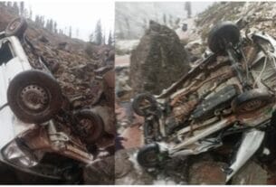 जम्मू-कश्मीर: खाई में गिरी कार, 3 लोगों की दर्दनाक मौत, घायलों की हालत नाजुक