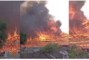 अयोध्या के राजघाट में हो रहे महायज्ञ में लगी भीषण आग, मौके पर पहुंची रेस्क्यू टीम