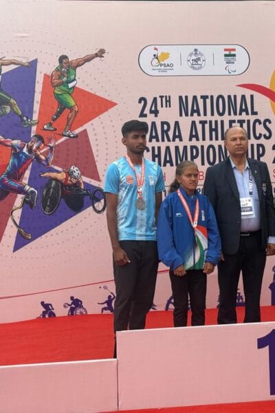 पैरालंपिक कमेटी ऑफ़ झारखंड के अध्यक्ष ने किया पदक वितरण