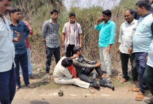 सड़क दुर्घटना में महिला चौकीदार और उसका पति गंभीर रूप से घायल