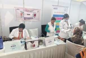 सोना सोबरन मेमोरियल सोसाइटी ने मोरहाबादी में लगाया निःशुल्क स्वास्थ्य जांच शिविर