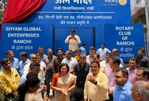 रोटरी क्लब ऑफ रांची की ओर से निर्मित “जल मंदिर” का उद्घाटन