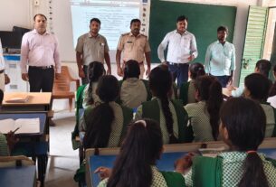 बिशुनपुरा के पिपरीकला विद्यालय में पुलिस ने चलाया जागरुकता अभियान
