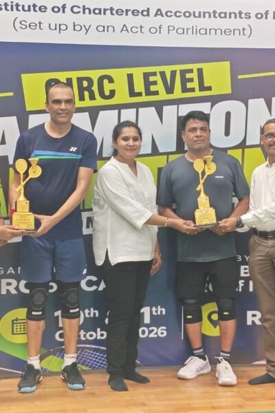 CIRC बैडमिंटन लीग : रांची के CA चंदन कुमार और सुरेंद्र विश्वकर्मा की जोड़ी बनी विजेता