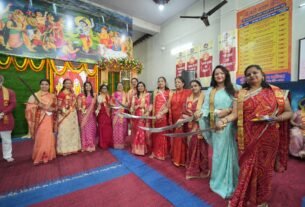 श्री माहेश्वरी सभा ने विजयादशमी पर आयोजित किया सामूहिक शस्त्र पूजन